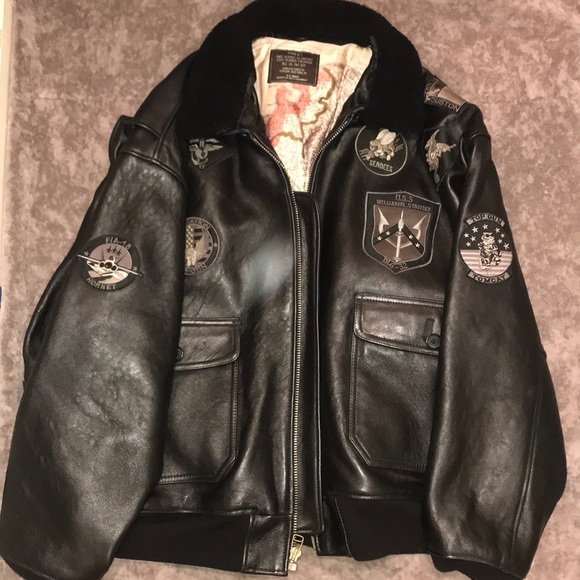 Top Gun | Jackets & Coats | New Vintage Topgun Authentic Leather Flight ...